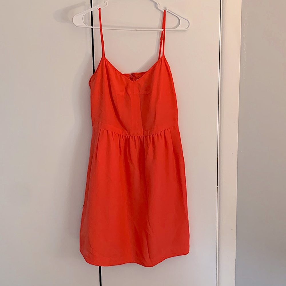 J. Crew Pink Spaghetti Strap Shift Dress